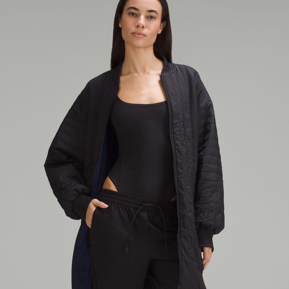 Oversized-Fit Non-Stop Bomber reverse able size 6 nise/blk - Picture 3 of 7